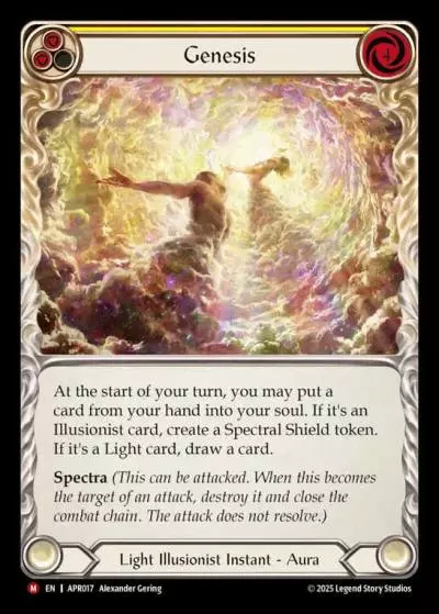 Genesis YELLOW APR017 - Armory Deck Legends - Prism Sculptor of Arc Light - Flesh and blood card