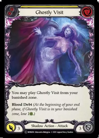 Ghostly Visit YELLOW U-MON204-RF - Monarch - Unlimited - Flesh and blood card