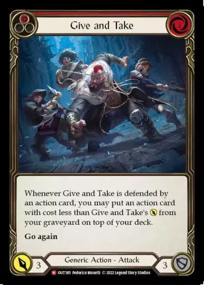 Give and Take RED OUT185 - Outsiders - Flesh and blood card