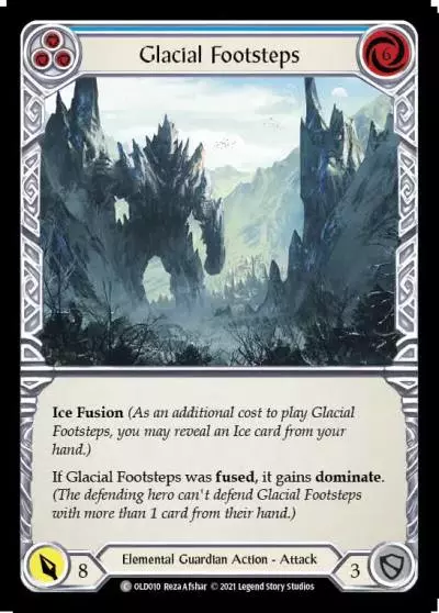Glacial Footsteps BLUE OLD010 - Oldhim - Blitz Deck - Flesh and blood card