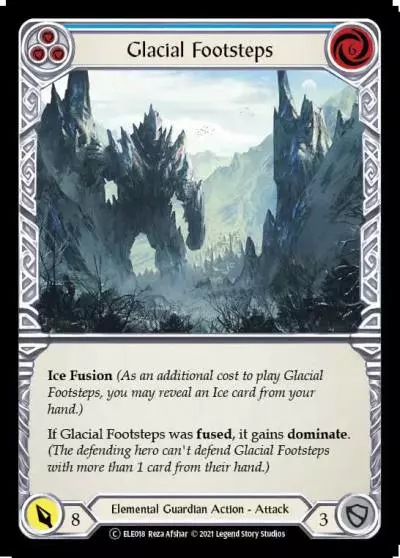 Glacial Footsteps BLUE U-ELE018-RF - Tales of Aria - Unlimited - Flesh and blood card
