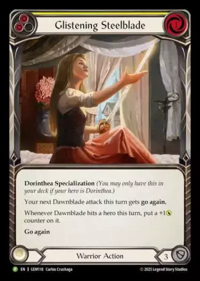 Glistening Steelblade GEM118-RF - GEM - Pack 4 - Flesh and blood card