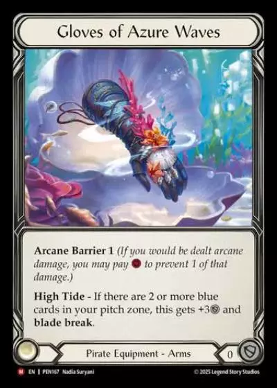 Gloves of Azure Waves PEN167 - Compendium of Rathe - Flesh and blood card