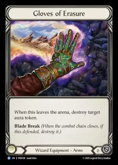 Gloves of Erasure PEN109 - Compendium of Rathe - Flesh and blood card