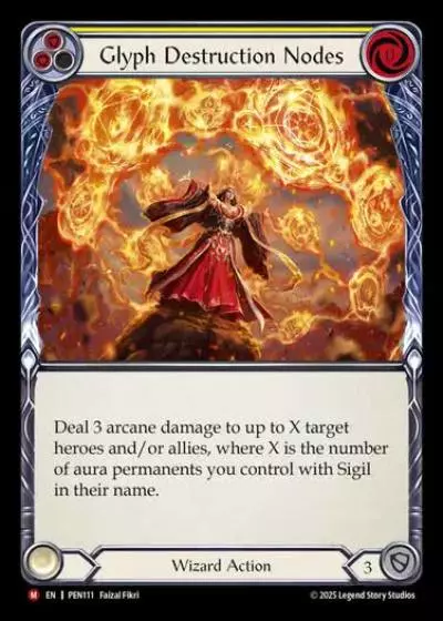 Glyph Destruction Nodes PEN111 - Compendium of Rathe - Flesh and blood card