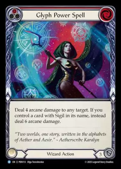Glyph Power Spell PEN113 - Compendium of Rathe - Flesh and blood card