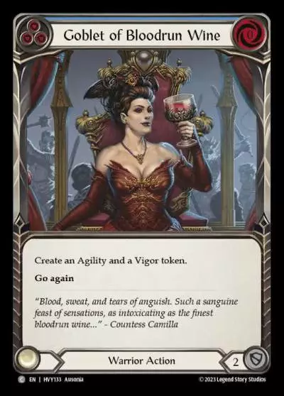 Goblet of Bloodrun Wine BLUE HVY133 - Heavy Hitters - Flesh and blood card