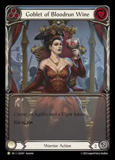Goblet of Bloodrun Wine BLUE LGS247-RF - Armory - Season 12 - Flesh and blood card