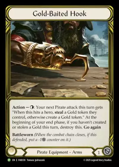 Gold-Baited Hook FAB339-GF - Premier Organized Play - High Seas - Flesh and blood card