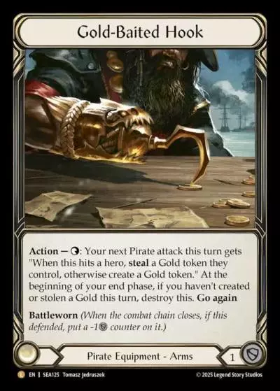 Gold-Baited Hook SEA125-TP - High Seas - Treasure Pack - Flesh and blood card