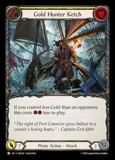 Gold Hunter Ketch YELLOW SEA165 - High Seas - Flesh and blood card
