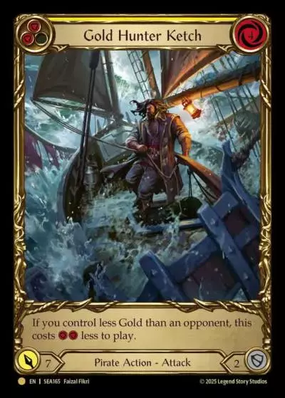 Gold Hunter Ketch YELLOW SEA165-TP - High Seas - Treasure Pack - Flesh and blood card