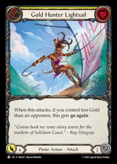 Gold Hunter Lightsail YELLOW SEA162 - High Seas - Flesh and blood card
