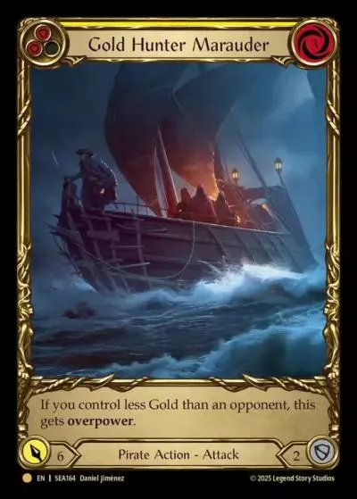 Gold Hunter Marauder YELLOW SEA164-TP - High Seas - Treasure Pack - Flesh and blood card