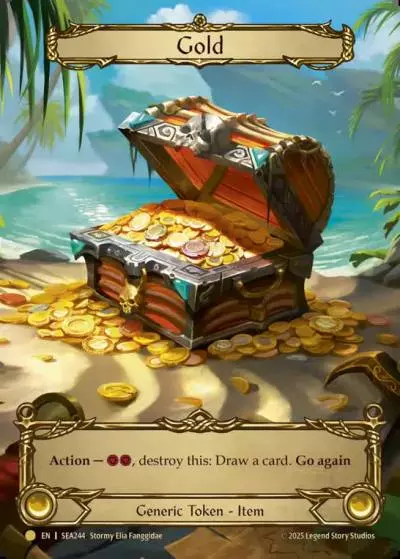 Gold SEA244-TP - High Seas - Treasure Pack - Flesh and blood card