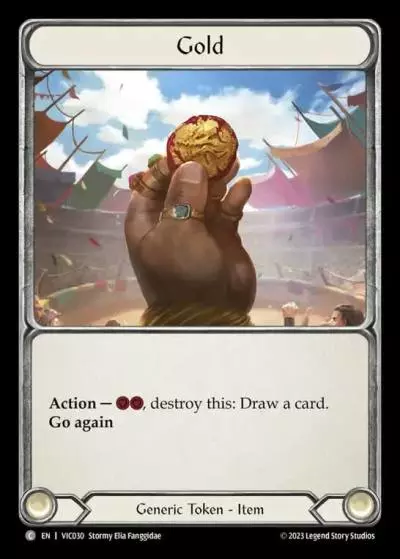Gold VIC030 - Victor - Heavy Hitters Blitz Deck - Flesh and blood card