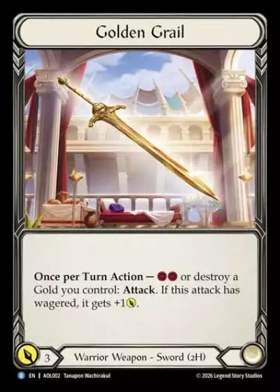 Golden Grail AOL002-RF - Armory Deck - Olympia, Prized Fighter - Flesh and blood card
