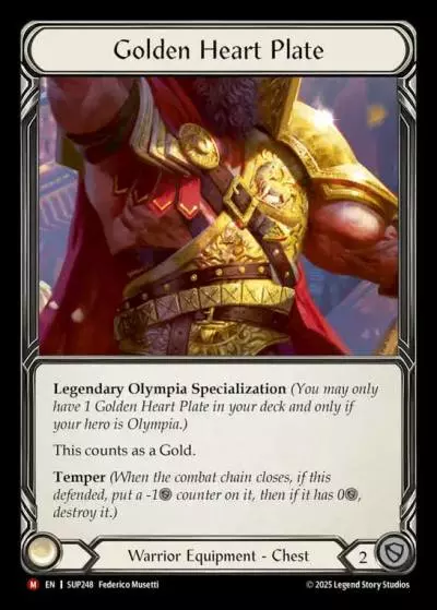 Golden Heart Plate SUP248 - Super Slam - Flesh and blood card