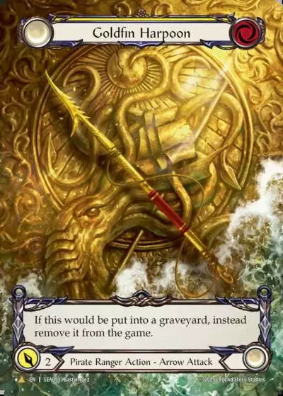 Goldfin Harpoon SEA093-TP - High Seas - Treasure Pack - Flesh and blood card