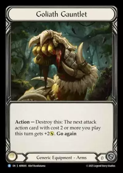 Goliath Gauntlet ARR005-RF - Armory Deck - Rhinar, Reckless Rampage - Flesh and blood card