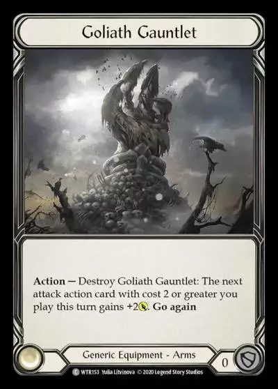 Goliath Gauntlet R-WTR153 - Welcome to Rathe - Unlimited Revised - Flesh and blood card