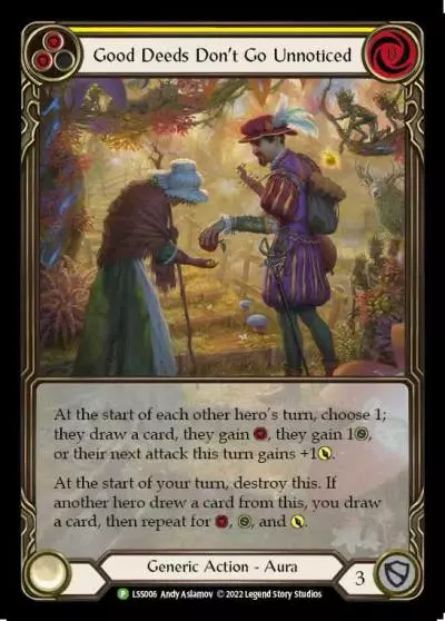 Good Deeds Don't Go Unnoticed YELLOW LSS006-RF - Marketing - Team Covenant Outsiders - Flesh and blood card