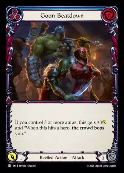 Goon Beatdown SLY026 - Silver Age Chapter 3 - Lyath Goldmane - Flesh and blood card