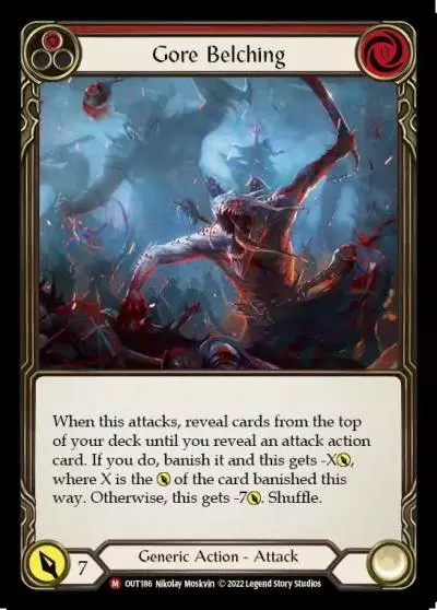 Gore Belching RED OUT186 - Outsiders - Flesh and blood card