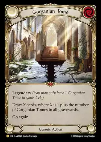 Gorganian Tome ANQ020 - Compendium of Rathe - Antiquity Pack - Flesh and blood card