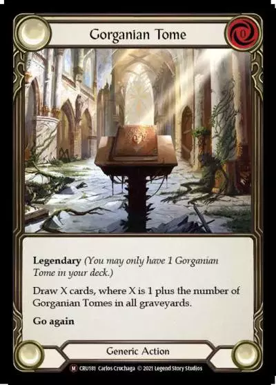 Gorganian Tome U-CRU181-RF - Crucible of War - Unlimited - Flesh and blood card