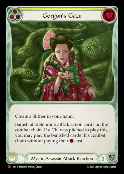 Gorgon's Gaze YELLOW MST008 - Part the Mistveil - Flesh and blood card