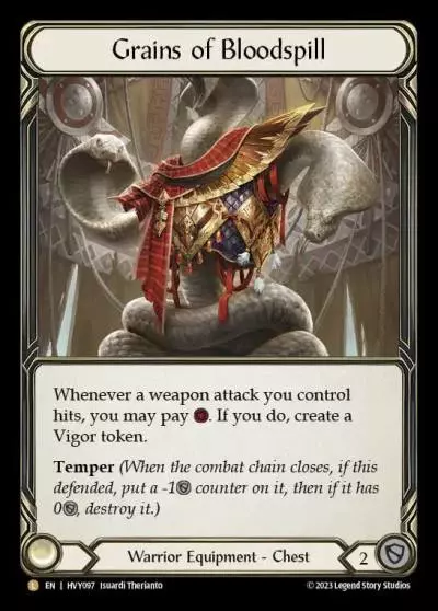 Grains of Bloodspill HVY097-RF - Heavy Hitters - Flesh and blood card