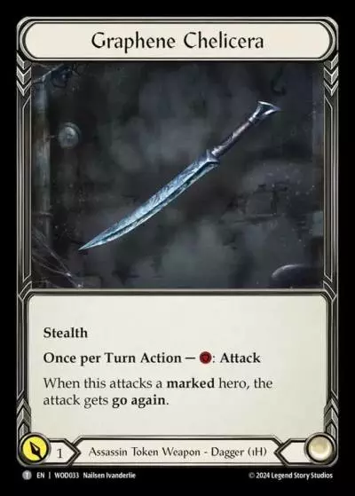 Graphene Chelicera WOD033 - The Hunted Blitz Deck - Arakni, Web of Deceit - Flesh and blood card