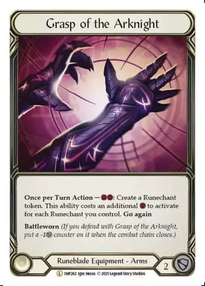 Grasp of the Arknight 1HP262 - History Pack 1 - Flesh and blood card