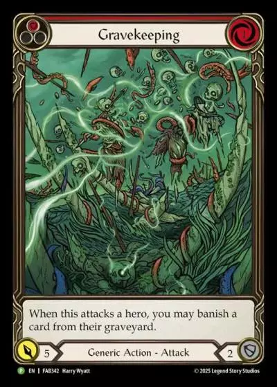 Gravekeeping RED FAB342-RF - Calling - High Seas - Flesh and blood card