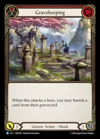 Gravekeeping RED MST200 - Part the Mistveil - Flesh and blood card