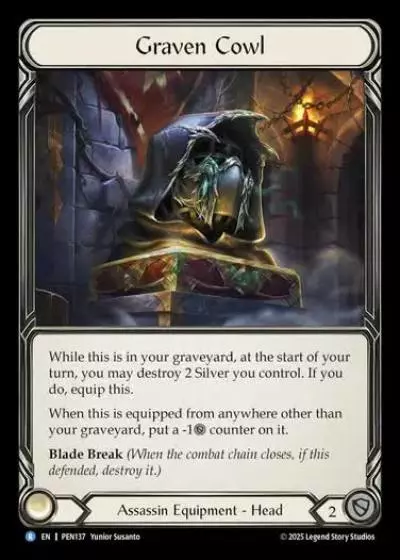 Graven Cowl PEN137 - Compendium of Rathe - Flesh and blood card