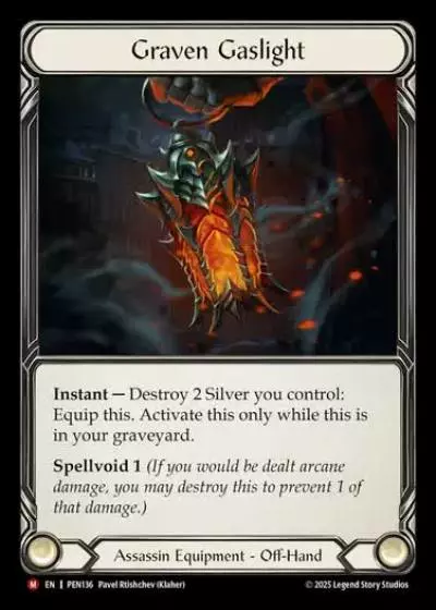 Graven Gaslight PEN136 - Compendium of Rathe - Flesh and blood card