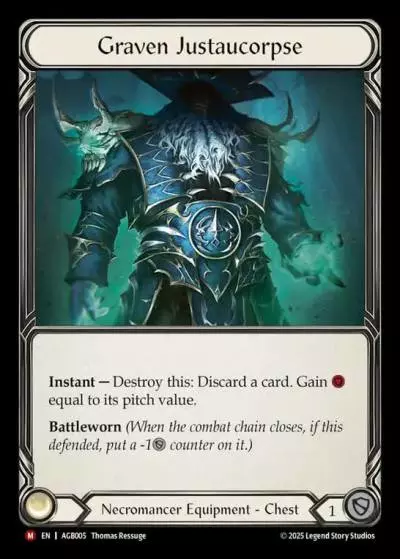 Graven Justaucorpse AGB005-RF - Armory Deck - Gravy Bones - Flesh and blood card