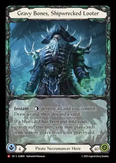 Gravy Bones, Shipwrecked Looter AGB001 - Armory Deck - Gravy Bones - Flesh and blood card