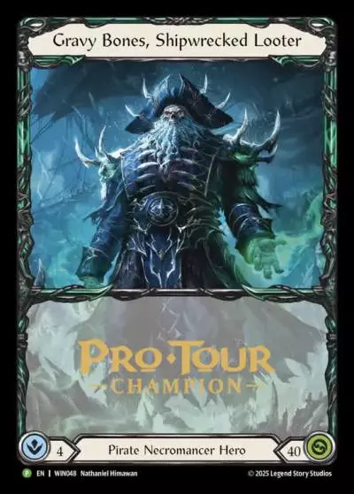 Gravy Bones, Shipwrecked Looter WIN048-CF - Pro Tour Champion Cards - High Seas - Flesh and blood card