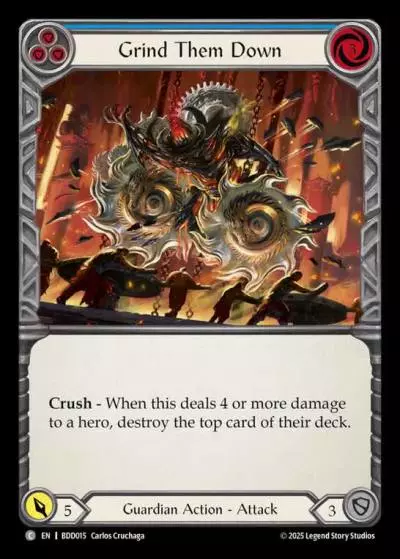 Grind Them Down BLUE BDD015 - Bravo Demo Deck - Flesh and blood card