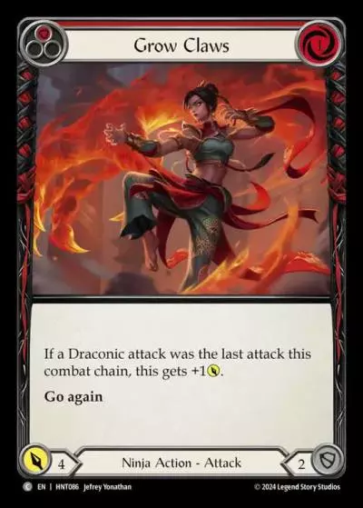 Grow Claws RED HNT086 - The Hunted - Flesh and blood card