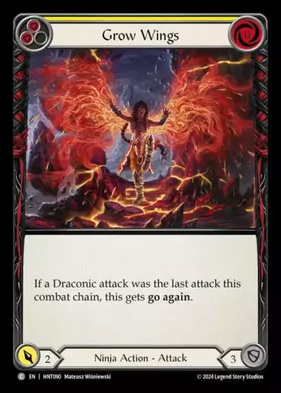 Grow Wings YELLOW HNT090 - The Hunted - Flesh and blood card