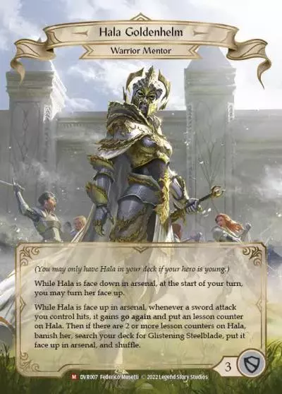 Hala Goldenhelm DVR007 - Classic Battles: Rhinar vs Dorinthea - Flesh and blood card