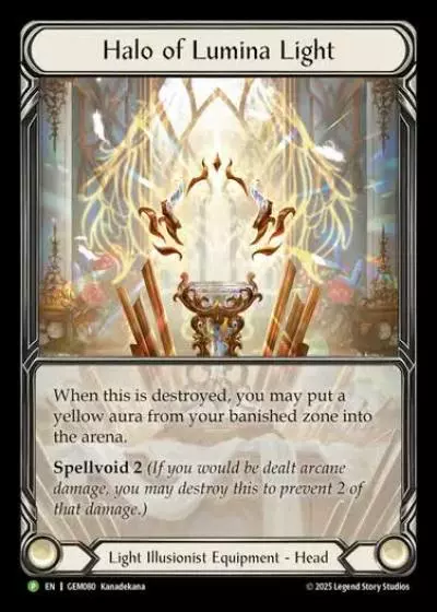 Halo of Lumina Light GEM080-RF - GEM - Pack 3 - Flesh and blood card