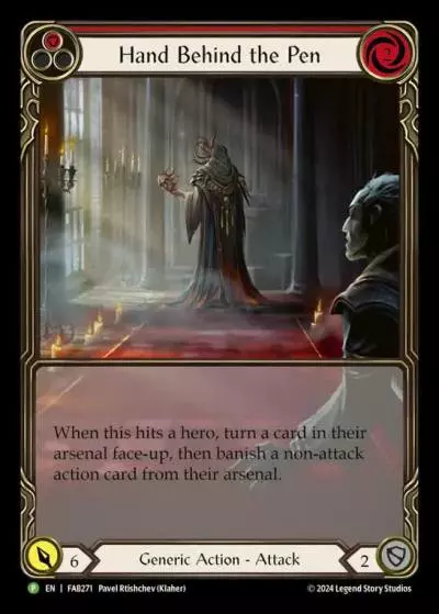 Hand Behind the Pen RED FAB271-RF - Battle Hardened - Rosetta - Flesh and blood card