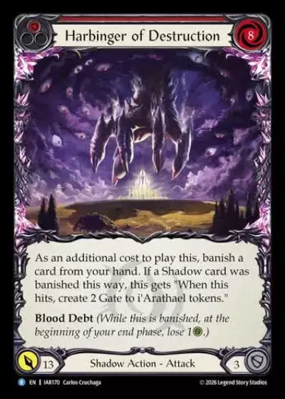 Harbinger of Destruction IAR170 - Usurp the Shadow Throne - Flesh and blood card