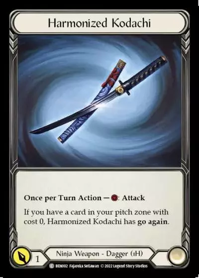 Harmonized Kodachi BEN002 - Benji - Blitz Deck - Flesh and blood card