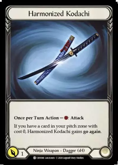Harmonized Kodachi CRU048 - Crucible of War - Flesh and blood card